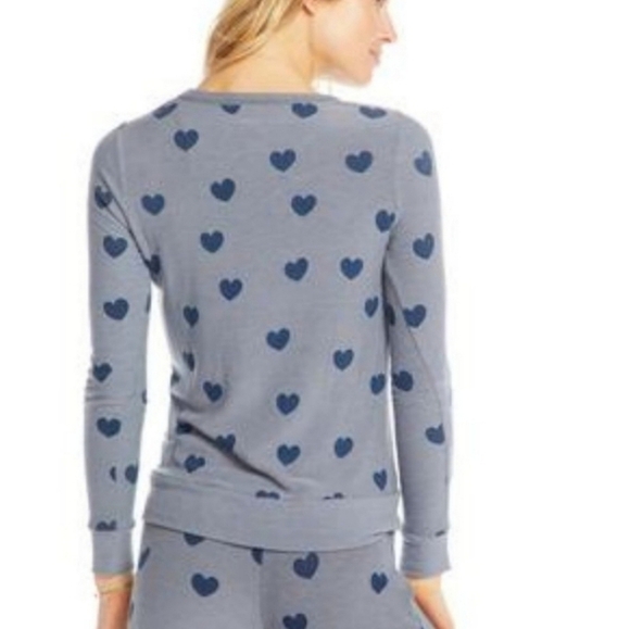 New Chaser Blue Hearts Loungewear Athleisure Sleepwear Jogger Set NWT Small - Picture 6 of 14